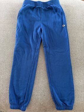 Champion Kids Blue Fleece Jogger Pants Size L (10/12)